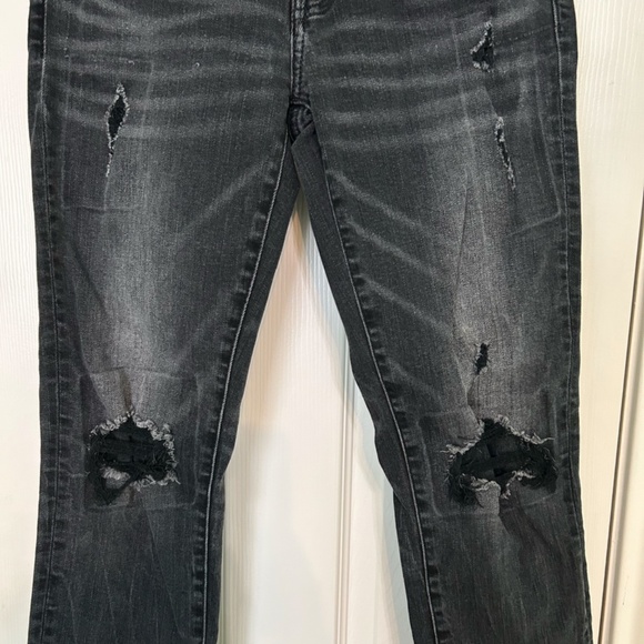 American Eagle Ne(x)t Level Flex Skinny Stretch Jeans 29 x 32 Black Distressed - Picture 3 of 11